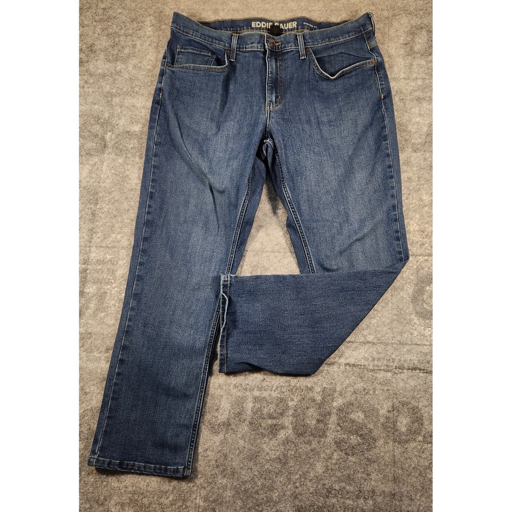 eddie bauer jeans women's  39x29 blue straight relaxed stretch High Rise